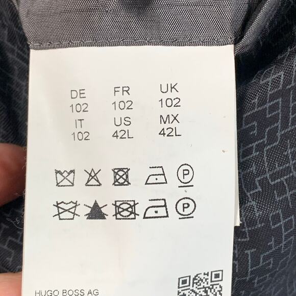 Boss Hugo Size 42L Men's Super 100 Sport Coat Blazer Jacket Gray Wool Business - Picture 11 of 12